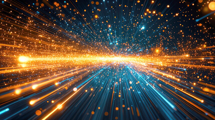 Wall Mural - cosmic rays: a journey through the universe - abstract space art
