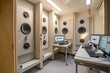 © Saifullah - Bioacoustic research lab with advanced audio analysis tools and soundproof recording areas.