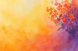 © Nisit - Vibrant Watercolor Background with Colorful Clusters of Floral Elements