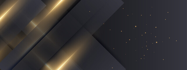 black and gold stylish geometric gradient background in minimalist modern style with dark grey and gold tones , ideal for graphic visuals, digital design, and presentations