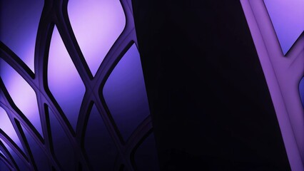 Poster - 3d rendering of purple and blue abstract architecture background. Cyberpunk concept. Scene for advertising, technology, hi-tech, showroom, banner, game, E-sport, business, luxury. Sci-Fi Illustration