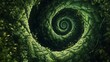 © Arthaphan - Surreal twisting vines growing in infinite spirals nature gigapixel quality lush greenery aerial view organic beauty