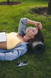 © Strelciuc - Enjoying a Relaxing Outdoor Moment with Yoga Equipment, Embracing Serenity and Nature