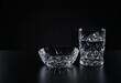 © 薛海梅 薛海梅 - Close up drink with water and glass on a black background on the table
