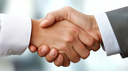 Wall Mural - confident business partner handshake with trust and leadership
