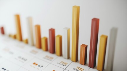 A minimalist D bar chart demonstrating product performance, featuring sleek design elements and a neutral background that emphasizes the data itself.