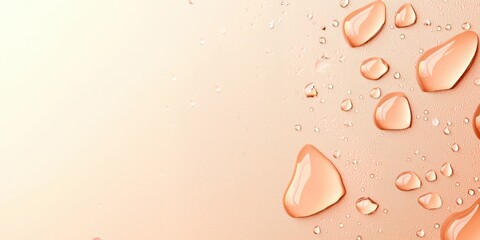 Poster - White background with a few drops of water on it