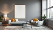© prachaya - A mockup of office wall art displayed on a canvas in a professional setting, decoration, frame, design