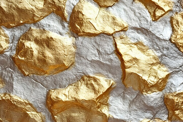 Wall Mural - Gold and silver stone wall texture