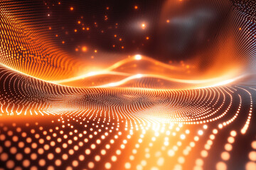 Fototapete - Dynamic minimalist representation of quantum concepts with vibrant colors and flowing patterns