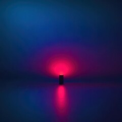 Wall Mural - small red light is lit up in a dark room