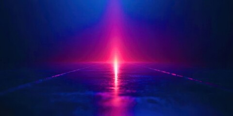 Wall Mural - blue and purple background with a red light