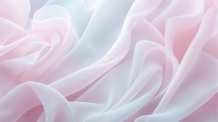 Wall Mural - ethereal tulle dreams: layered fabric background in soft pastels for romantic designs, dreamy projec