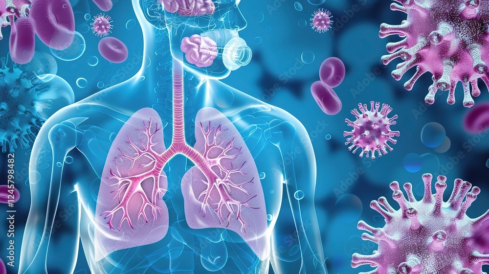 Ilustración de Stock Human Metapneumovirus Unraveling the Mysteries of