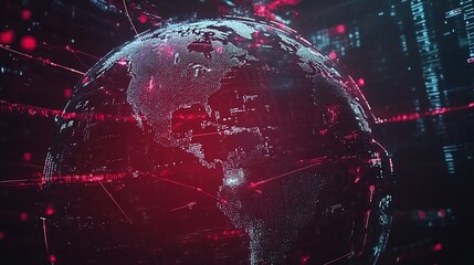 Global network, data flow, digital world, connections, background code, tech illustration