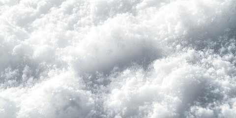 Aufkleber - Close-up view of soft white snow texture under natural light with delicate crystalline patterns and subtle shading creating a winter ambiance