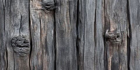 Aufkleber - Detailed grey wood texture shows weathered tree trunks with rich knots and patterns against a muted background emphasizing natural beauty and uniqueness