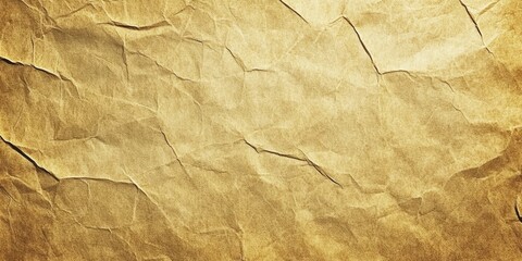 Leinwandbilder - Vintage crumpled old paper texture featuring warm yellow tones and age marks creating a nostalgic historical feel with gentle creases throughout.