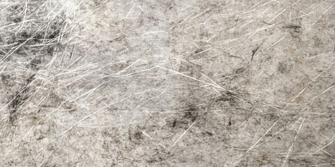 Fototapete - Scratched linoleum wall surface showcasing a textured gray background with black and white lines for artistic or design themes.