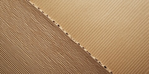 Aufkleber - Textured cardboard background with diagonal stripes, featuring light brown and beige tones, showcasing depth through fine grooves and holes.