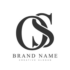 Wall Mural - OS trendy logotype template. Initial letter o and s classic font style. Creative logo for company name or identity.