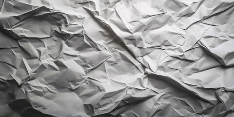 Leinwandbilder - Crumpled grey paper background with intricate textures and folds creating depth and contrast suitable for various design projects and presentations