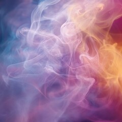 Poster - colorful smoke background with red and yellow swirls creating an ethereal and soft diffusion effect