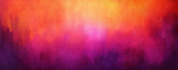 Aufkleber - Vibrant Warm Color Gradient Abstract Painting with Distressed Grunge Texture