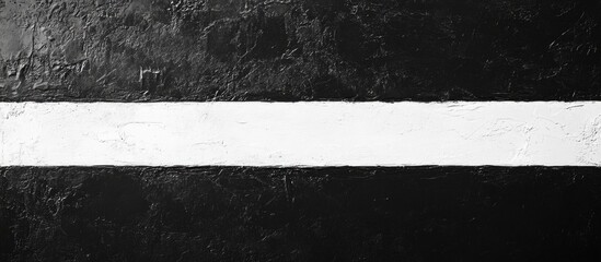 Wall Mural - abstract black and white image featuring two horizontal lines with a white line on top and a black b