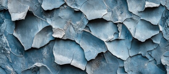 Wall Mural - textured blue concrete surface with layered stone appearance ideal for backgrounds and design applic