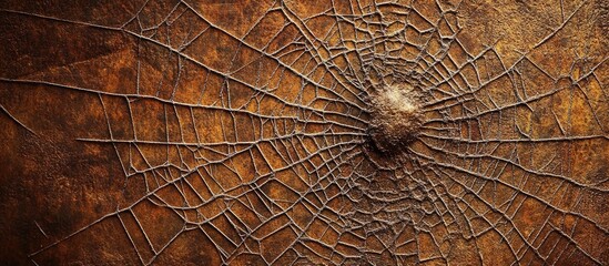 Poster - Abstract brown webbed mat texture background for design and creative projects showcasing intricate patterns and earthy tones.