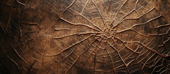 Poster - Textured brown webbed mat surface ideal for backgrounds in creative and design projects.