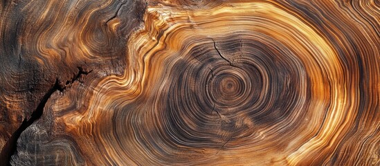 Aufkleber - Natural brown wood texture featuring intricate dark patterns and swirls ideal for backgrounds or design projects showcasing hardwood aesthetics.