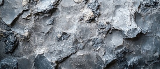Poster - Gray rough concrete wall texture background with intricate patterns and details for design and architectural use.