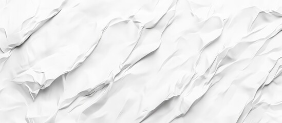 Poster - Crumpled white paper texture background for design and creative projects high angle view