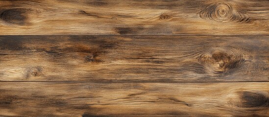 Wall Mural - Rustic wood surface with natural knots and grain patterns showcasing earthy tones ideal for organic background and design applications.