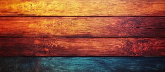 Poster - Vibrant multicolored wooden planks background showcasing rich textures and warm hues for creative design projects.