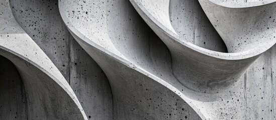 Poster - Abstract concrete surface pattern showcasing intricate curves and texture for modern background design and architectural themes.