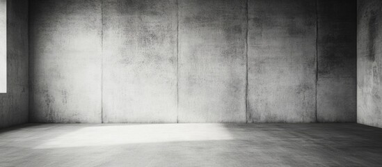 Poster - Concrete wall background texture featuring a grey grunge surface ideal for interior design projects or text and image overlays.