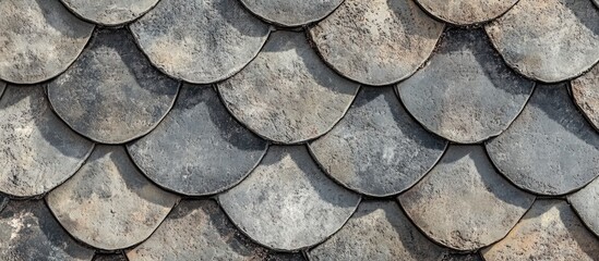 Leinwandbilder - Seamless Tileable Concrete Pavement Texture with Scalloped Design Ideal for Backgrounds and Surface Applications