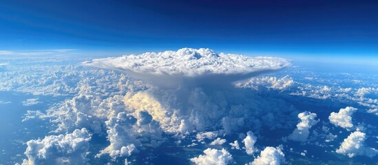 Aufkleber - Cumulonimbus calvus cloud formation over North Carolina showcasing dramatic atmospheric phenomena and vibrant sky colors