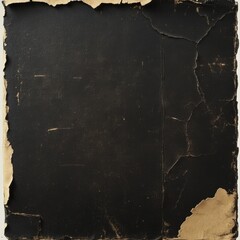 Wall Mural - vintage dark paper texture with aged details and a torn piece of paper on a subtle background