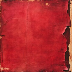 Wall Mural - vintage red grunge paper background with torn edges and texture for design and artwork projects