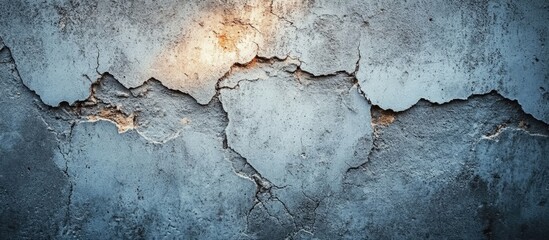 Aufkleber - Cracked Concrete Wall Background with Textured Surface and Subtle Lighting Effects