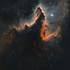 Wall Mural - nebula in the sky with stars and soft glow in deep space colors of the universe
