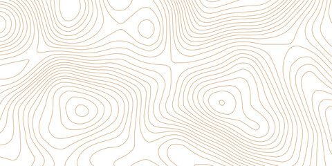 Poster - Topographic map background geographic line map with elevation assignments. Modern design with White golden background with topographic wavy pattern design. paper texture Imitation of a geographical 