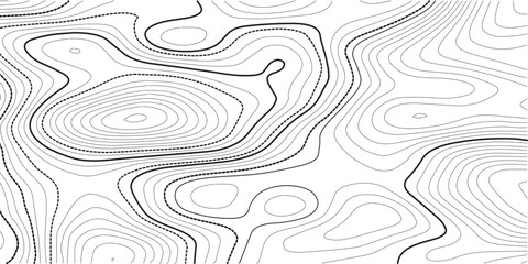 Poster - topographic map , vector, abstract height lines on white background
