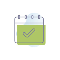 Sticker - Calendar vector icon