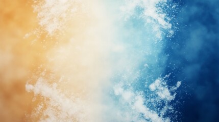 Wall Mural - Abstract Gold And Blue Hazy Cloud Background