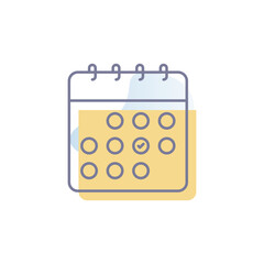 Sticker - Calendar vector icon